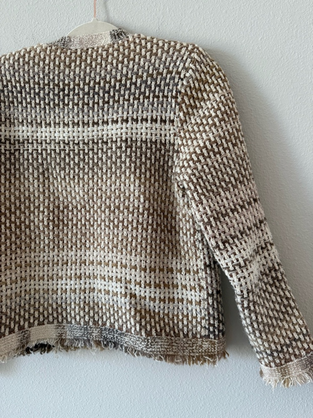 Veronica Beard Sariyah Knit Jacket Desert Khaki Multi Small - Picture 12 of 14
